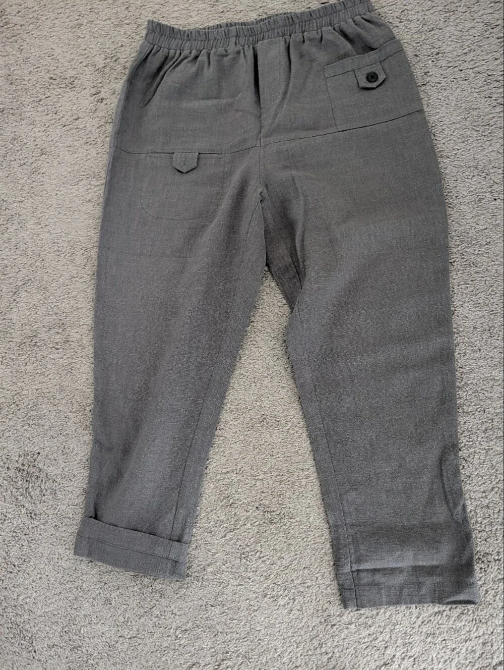 Grey Linen Pants Size M